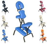 Polironeshop Pan - Chaise Ergonomique Multifonctionnelle pour Massages, Tatouages, Soins Esthétiques, Physiothérapie, Réflexologie, Salon de Beauté et Studio Tattoo (Bleu)