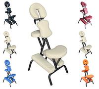 Polironeshop Pan - Chaise Ergonomique Multifonctionnelle pour Massages, Tatouages, Soins Esthétiques, Physiothérapie, Réflexologie, Salon de Beauté et Studio Tattoo (crème)