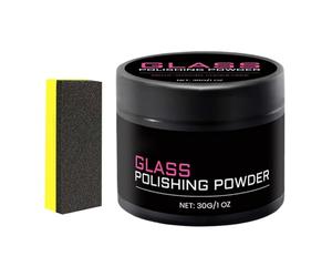 Polish Pare-brise | Poudre à Polir - Pâte à Polir 30g pour Pare-brise avec Éponge - Destiné Véhicules Automobiles Voitures Camions SUV Camping-cars Fourgons