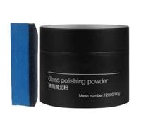 Polish Vitre Cire Pour Fenêtres | Poudre Éliminatrice de Film Gras | Poudre Anti-Buée 80g Brillance pour Miroirs et Vitres