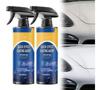 Polish Voiture Avec Chiffon et Eponge Microfibre, Kit Nettoyage Voiture Pour Plastiques Intérieurs, Nettoyant Intérieur Spray pour Tableau Bord, Tissus, Simili Cuir Brillant Longue Durée (2PCS)