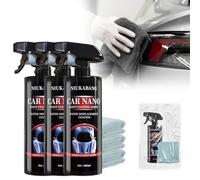 Polish Voiture Efface Rayure Voiture, Polissage au Micron Élimine les Éraflures et les Rayures, Auto Carrosserie Polissage au Micron Kit Polissage Voiture, Protection Durable (500ML, 3 Pièces)