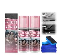 Polish Voiture Rayure, 2026 Neu Kit Nettoyage Voiture Pour Plastiques Intérieurs Avec Chiffon et Eponge Microfibre, Nettoyant Intérieur Spray pour Tableau Bord, Tissus, Simili Cuir (2Pcs)