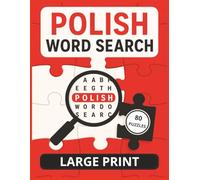 Polish Word Search Large Print 80 Puzzles: Fun Brain Games for Adults & Seniors