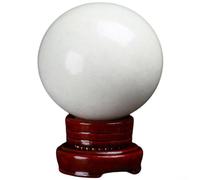 Polished White Quartz Ball, Night Pearl Luminous Crystal with Properties, Sphere, Stone, or Garden Path,150mm