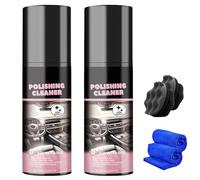 Polishing Cleaner Car Interior Spray, 2025 Upgrade 100ml Vehicle Interior Polish Interior Detailer Spray, Waterless Interior Polish Detailer, Waterless Spray Wax(2PCS)