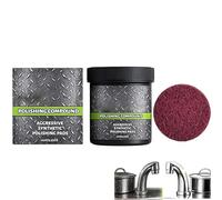 Polishing Compound, All-In-One Surface Restoration Polish With Pad, Surface Restoration Polish With Pad, Multi-Surface Scratch Remover, For Metal,Marble And Stainless Steel，1PC