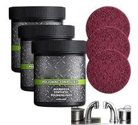 Polishing Compound, All-In-One Surface Restoration Polish With Pad, Surface Restoration Polish With Pad, Multi-Surface Scratch Remover, For Metal,Marble And Stainless Steel，3PC