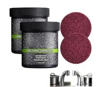 Polishing Compound, All-In-One Surface Restoration Polish With Pad, Surface Restoration Polish With Pad, Multi-Surface Scratch Remover, For Metal,Marble And Stainless Steel，2PC
