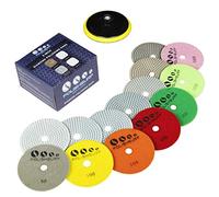 Polishsurf Lot de 8 tampons de polissage diamantés 5 pouces pour polissage en béton en marbre, quartz et pierre de quartz