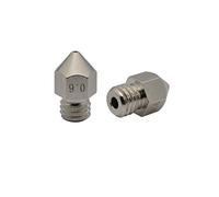 POLISI3D Lot de 2 buses MK8 en laiton plaqué résistant à l'usure 0,6 mm compatibles avec extrudeuse MK8 de 1,75 mm CR10, Ender 3 Pro Tevo Tornado 3D (2 x 0,6 mm)