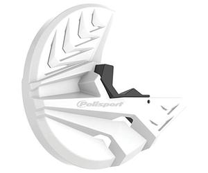 POLISPORT 8155100002 - Protecteur de disque et fourche inférieure en polypropylène résistant aux chocs et à l'abrasion compatible avec les motos en couleur Blanc