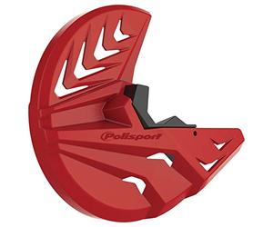 POLISPORT 8155100003 - Protecteur de disque et fourche inférieure en polypropylène résistant aux chocs et à l'abrasion compatible avec les motos en couleur Rouge