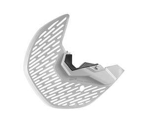 POLISPORT 8158300002 - Fourche inférieure et protège-disque MX en plastique résistant aux chocs et à l'abrasion compatible avec les motos GAS GAS, RIEJU en couleur Blanc