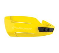 POLISPORT 8307800004 - Protège-mains HAMMER 1 point de fixation MX-Style en plastique avec kit de montage inclus compatible avec tous les modèles enduro/mx en couleur jaune
