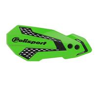 POLISPORT 8308200011 - Protège-mains MX FLOW 1 point de fixation MX-Style en plastique avec kit de montage inclus compatible avec les motos Kawasaki, Yamaha, Suzuki en couleur vert/noir