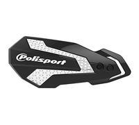 POLISPORT 8308200013 - Protège-mains MX FLOW 1 point de fixation MX-Style en plastique avec kit de montage inclus compatible avec les motos Yamaha en couleur noir/blanc