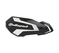 POLISPORT 8308200017 - Protège-mains MX FLOW 1 point de fixation MX-Style en plastique avec kit de montage inclus compatible avec les motos Honda en couleur noir/blanc