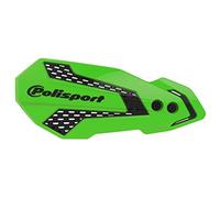 POLISPORT 8308200040 - Protège-mains MX FLOW 1 point de fixation MX-Style en plastique avec kit de montage inclus compatible avec les motos Kawasaki en couleur vert/noir