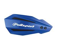 POLISPORT 8308500013 - Protège-mains BULLIT 1 point de fixation MX-Style en plastique avec kit de montage inclus compatible avec les motos Suzuki, Kawasaki, Yamaha en couleur bleu