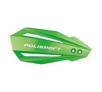 POLISPORT 8308500015 - Protège-mains BULLIT 1 point de fixation MX-Style en plastique avec kit de montage inclus compatible avec les motos Suzuki, Kawasaki, Yamaha en couleur vert