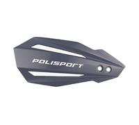 POLISPORT 8308500017 - Protège-mains BULLIT 1 point de fixation MX-Style en plastique avec kit de montage inclus compatible avec les motos Suzuki, Kawasaki, Yamaha en couleur nardo gris