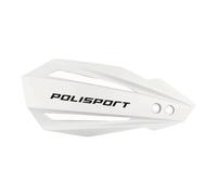 POLISPORT 8308500030 - Protège-mains BULLIT 1 point de fixation MX-Style en plastique avec kit de montage inclus compatible avec les motos Kawasaki en couleur blanc