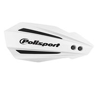 POLISPORT 8308500035 - Protège-mains BULLIT 1 point de fixation MX-Style en plastique avec kit de montage inclus compatible avec les motos Kawasaki en couleur blanc