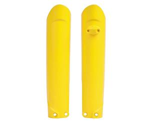 POLISPORT 8398600004 - Ensemble de protections de fourche en polypropylène résistant aux chocs sans matériel compatible avec les motos Suzuki, Husqvarna en couleur jaune