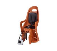 POLISPORT 8406000030 Groovy Maxi FF Siège Arrière pour Enfants - Montage sur Cadre, Siège Vélo Enfant, 9 Mois-6 Ans, Poids Max 22 Kg, Installation Facile, Marron Caramel/Noir