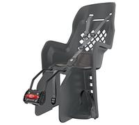 POLISPORT 8406500004 - Siège arrière JOY FF pour vélos avec roues de 26'' à 28'' adapté aux enfants pesant de 9 à 22Kg avec ancrage au cadre en color Gris Foncé