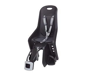 POLISPORT 8406700019 - Siège arrière Bubbly Maxi Plus FF pour vélos avec Roues de 26'' à 28'' adapté aux Enfants pesant de 9 à 22 kg avec ancrage au Cadre en Color Noir/Gris Foncé