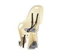 POLISPORT 8408200003 - Siège arrière KOARI pour vélo avec roues de 26'' à 29'' adapté aux enfants d'un poids maximum de 22kg avec ancrage sur le porte-bagages en Jaune Moon/Gris