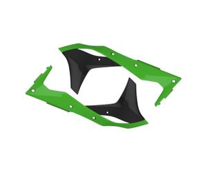 POLISPORT 8412300001 - Caches de Radiateur Solides et durables Compatible avec Les Motos Kawasaki en Couleur Vert/Noir
