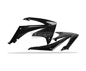 POLISPORT 8412700003 - Caches de Radiateur solides et durables compatible avec les motos HONDA en couleur Noir