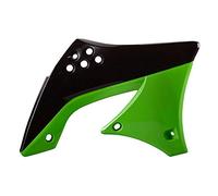 POLISPORT 8412900004 - Caches de Radiateur Solides et durables Compatible avec Les Motos Kawasaki en Couleur Noir/Vert