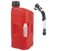 Polisport 8460000001 - ProOctane Bidon d'essence homologué 20L avec Tuyau de Remplissage Solide et Durable avec Bouchon Anti-éclaboussures en Couleur Rouge