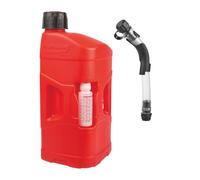Polisport 8460000001 - ProOctane Bidon d'essence homologué 20L avec Tuyau de Remplissage Solide et Durable avec Bouchon Anti-éclaboussures en Couleur Rouge