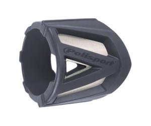 POLISPORT 8483900006 - Protecteur de silencieux résistant petite version 20-33cm UNIVERSEL en acier inoxydable léger et silicone en couleur Gris Nardo
