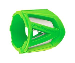 POLISPORT 8484000005 - Protecteur de silencieux résistant grande version 34-40cm UNIVERSEL en acier inoxydable léger et silicone en couleur Vert
