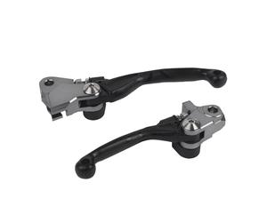 POLISPORT 8487200007 - Jeu de leviers pliables incassables usiné à partir d'aluminium avec adaptateur compatible avec les motos HONDA en couleur Noir