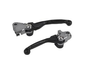 POLISPORT 8487200052 - Jeu de leviers pliables incassables usiné à partir d'aluminium avec adaptateur compatible avec les motos HONDA en couleur Noir