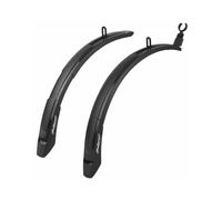 POLISPORT 8623800001 - Garde-Boue Avant et arrière modèle Expander Kids 2-Pièces Extensibles universelles pour vélos avec Roues de 20'' à 24'' de Couleur Noir