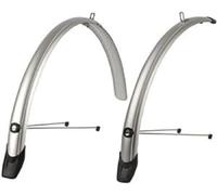 Polisport Garde-boue Towny 2 pièces avant/arrière pour vélos de trekking et urbains 26" Argent