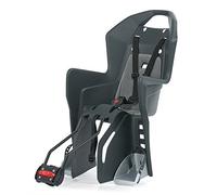 Polisport 8631400021 - Siège arrière KOOLAH 29'' pour vélos avec Roues de 26'' à 29'' adapté aux Enfants pesant de 9 à 22Kg avec ancrage au Cadre en Color Gris Foncé/Argent