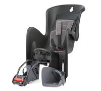 Polisport 8632500003 - Siège arrière BILBY Maxi RS pour vélos avec Roues de 26'' à 28'' adapté aux Enfants de 9 à 22 kg avec ancrage au Cadre en Color Noir/Gris Foncé