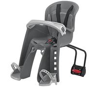 Polisport 8632800002 - Siège Avant BILBY Junior FF pour vélos avec Roues de 26'' à 29'' adapté aux Enfants pesant Entre 9 et 15Kg avec ancrage au Cadre en Color Gris Foncé/Argent