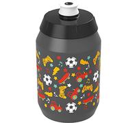 POLISPORT 8649300002 - Bouteille modèle Move Kids au Design Ergonomique pour Les Enfants d'une capacité de 450 ML. Bouteille d'eau de vélo sans BPA en Couleur Gris