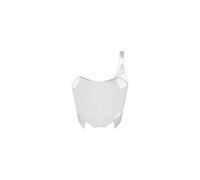 POLISPORT 8658800002 - Plaque d'immatriculation avant réplique OEM en plastique brillant durable et résistant compatible avec les motos Honda en couleur blanc
