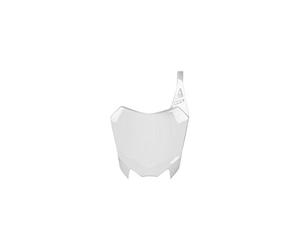 POLISPORT 8658800002 - Plaque d'immatriculation avant réplique OEM en plastique brillant durable et résistant compatible avec les motos Honda en couleur blanc